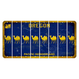 Oregon Pacific Wonderland Cut License Plate Strips (Set of 8) Camel