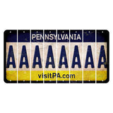 Pennsylvania vistiPA Cut License Plate Strips (Set of 8) A