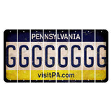 Pennsylvania vistiPA Cut License Plate Strips (Set of 8) G