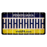 Pennsylvania vistiPA Cut License Plate Strips (Set of 8) H