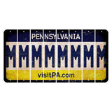 Pennsylvania vistiPA Cut License Plate Strips (Set of 8) M