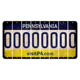 Pennsylvania vistiPA Cut License Plate Strips (Set of 8) O