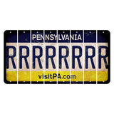 Pennsylvania vistiPA Cut License Plate Strips (Set of 8) R