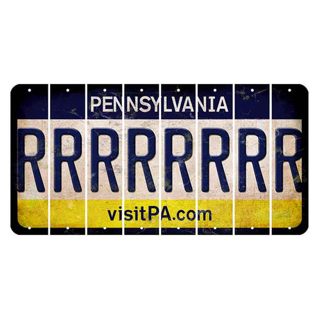 Pennsylvania vistiPA Cut License Plate Strips (Set of 8) R