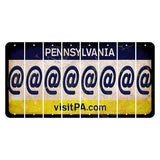 Pennsylvania vistiPA Cut License Plate Strips (Set of 8) At Sign