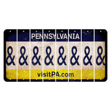 Pennsylvania vistiPA Cut License Plate Strips (Set of 8) And Sign