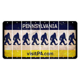 Pennsylvania vistiPA Cut License Plate Strips (Set of 8) Bigfoot