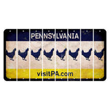 Pennsylvania vistiPA Cut License Plate Strips (Set of 8) Chicken