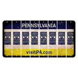 Pennsylvania vistiPA Cut License Plate Strips (Set of 8) Tiki
