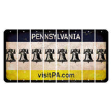 Pennsylvania vistiPA Cut License Plate Strips (Set of 8) Liberty Bell