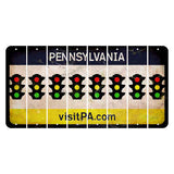 Pennsylvania vistiPA Cut License Plate Strips (Set of 8) Traffic Light