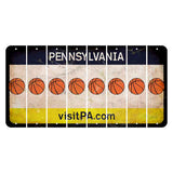 Pennsylvania vistiPA Cut License Plate Strips (Set of 8) Basketball
