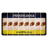 Pennsylvania vistiPA Cut License Plate Strips (Set of 8) Football