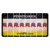 Pennsylvania vistiPA Cut License Plate Strips (Set of 8) Republican