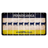 Pennsylvania vistiPA Cut License Plate Strips (Set of 8) Dairy Cow
