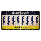 Pennsylvania vistiPA Cut License Plate Strips (Set of 8) Cowboy - Leaning