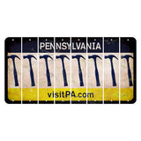 Pennsylvania vistiPA Cut License Plate Strips (Set of 8) Hammer
