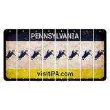 Pennsylvania vistiPA Cut License Plate Strips (Set of 8) Bull Rider
