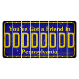 Pennsylvania Youve Got a Friend Cut License Plate Strips (Set of 8) D