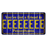 Pennsylvania Youve Got a Friend Cut License Plate Strips (Set of 8) E