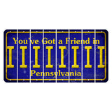 Pennsylvania Youve Got a Friend Cut License Plate Strips (Set of 8) I