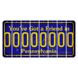 Pennsylvania Youve Got a Friend Cut License Plate Strips (Set of 8) O