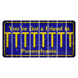 Pennsylvania Youve Got a Friend Cut License Plate Strips (Set of 8) T