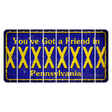 Pennsylvania Youve Got a Friend Cut License Plate Strips (Set of 8) X