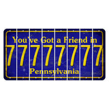 Pennsylvania Youve Got a Friend Cut License Plate Strips (Set of 8) 7