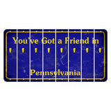 Pennsylvania Youve Got a Friend Cut License Plate Strips (Set of 8) Apostrophe