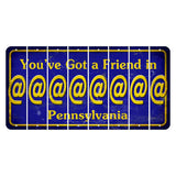 Pennsylvania Youve Got a Friend Cut License Plate Strips (Set of 8) At Sign