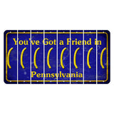 Pennsylvania Youve Got a Friend Cut License Plate Strips (Set of 8) Parenthesis - Left