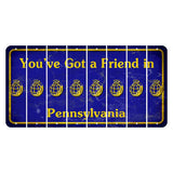 Pennsylvania Youve Got a Friend Cut License Plate Strips (Set of 8) Grenade