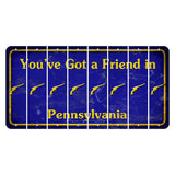 Pennsylvania Youve Got a Friend Cut License Plate Strips (Set of 8) Revolver