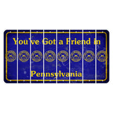 Pennsylvania Youve Got a Friend Cut License Plate Strips (Set of 8) 2nd Amendment