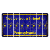 Pennsylvania Youve Got a Friend Cut License Plate Strips (Set of 8) Bowling