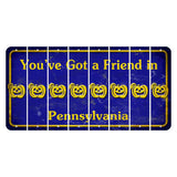 Pennsylvania Youve Got a Friend Cut License Plate Strips (Set of 8) Pumpkin