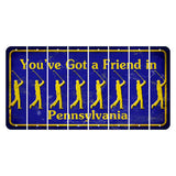 Pennsylvania Youve Got a Friend Cut License Plate Strips (Set of 8) Male Golfer