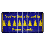 Pennsylvania Youve Got a Friend Cut License Plate Strips (Set of 8) Pine Tree