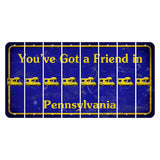 Pennsylvania Youve Got a Friend Cut License Plate Strips (Set of 8) Camper