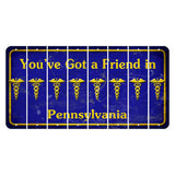 Pennsylvania Youve Got a Friend Cut License Plate Strips (Set of 8) Caduceus