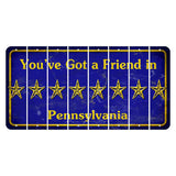 Pennsylvania Youve Got a Friend Cut License Plate Strips (Set of 8) Star Fish