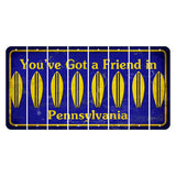 Pennsylvania Youve Got a Friend Cut License Plate Strips (Set of 8) Surfboard