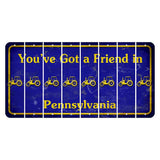 Pennsylvania Youve Got a Friend Cut License Plate Strips (Set of 8) Tractor
