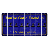 Pennsylvania Youve Got a Friend Cut License Plate Strips (Set of 8) Witches Hat