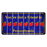 Pennsylvania Youve Got a Friend Cut License Plate Strips (Set of 8) Apple