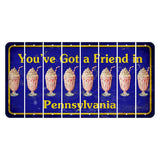 Pennsylvania Youve Got a Friend Cut License Plate Strips (Set of 8) Milkshake