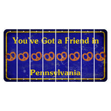Pennsylvania Youve Got a Friend Cut License Plate Strips (Set of 8) Pretzel