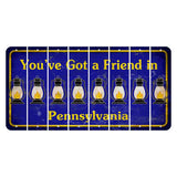 Pennsylvania Youve Got a Friend Cut License Plate Strips (Set of 8) Lantern