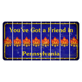Pennsylvania Youve Got a Friend Cut License Plate Strips (Set of 8) Campfire